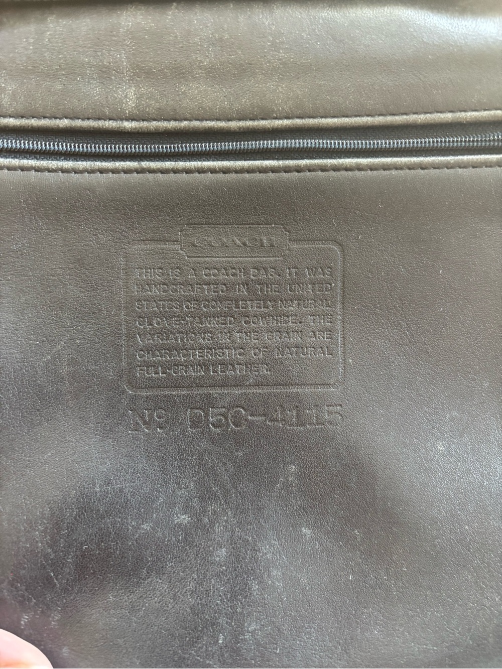 Authentic Vintage 1995 Coach Whitney Navy Blue Leather Shoulder Bag USA w Brass - Picture 2 of 16
